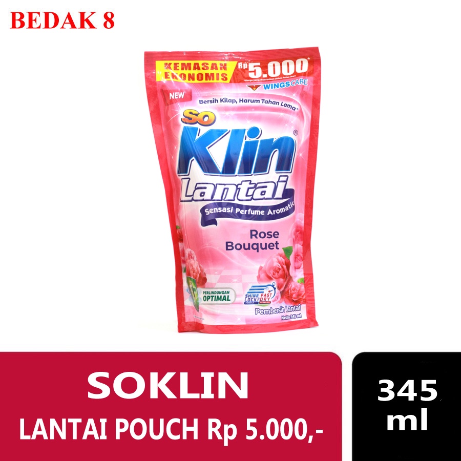 Soklin Lantai Pouch Rp 5.000,-/ So Klin Lantai Refill 345 ml