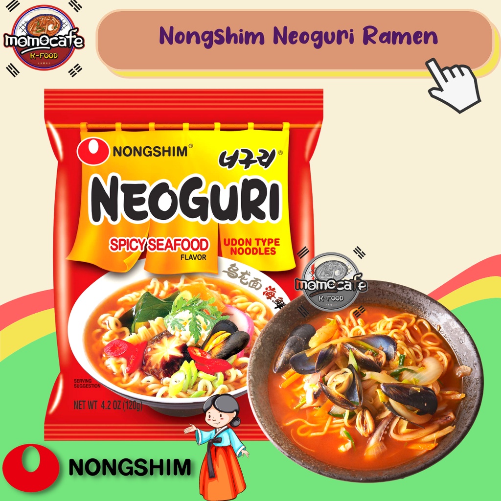 

Nongshim Neoguri 120g - Spicy Seafood Ramen Made In Korea