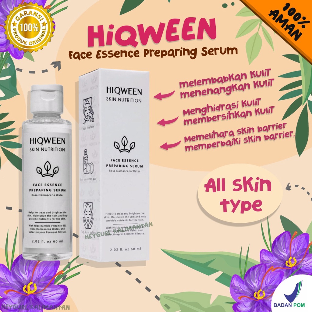 Hiqween face essence preparing sunscreen moisturizer lip balm serum