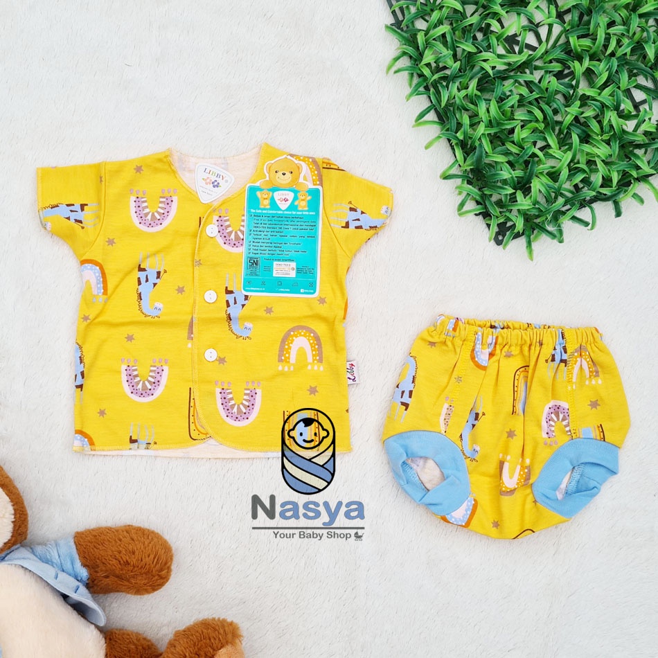 set baju pendek bee libby - new born (0-3 M)