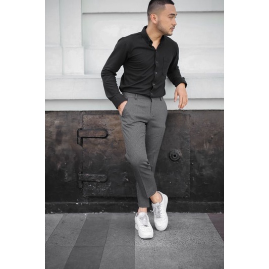 Mubeng Ankle Pants Dark Grey(Abu Tua)