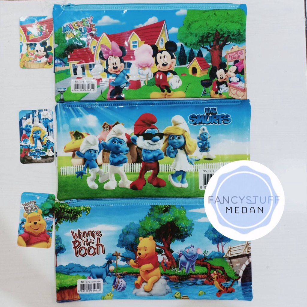 

Fancystuff - Kotak pensil dompet kosmetik tas serbaguna karakter kartun abstrak