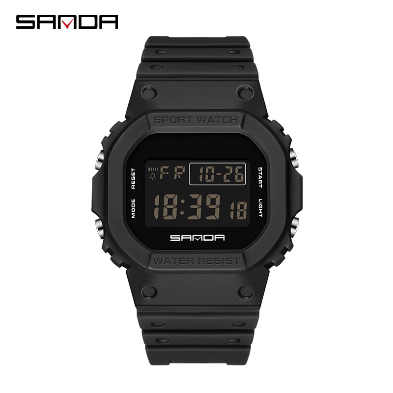 SANDA 2107 Jam Tangan Pria Wanita Digital Tali Rubber Shockproof Waterproof CURRENOS