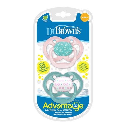 DR.BROWNS ADVANTAGE PACIFIER STAGE 2 ASSORTED 2PACK PA 22000