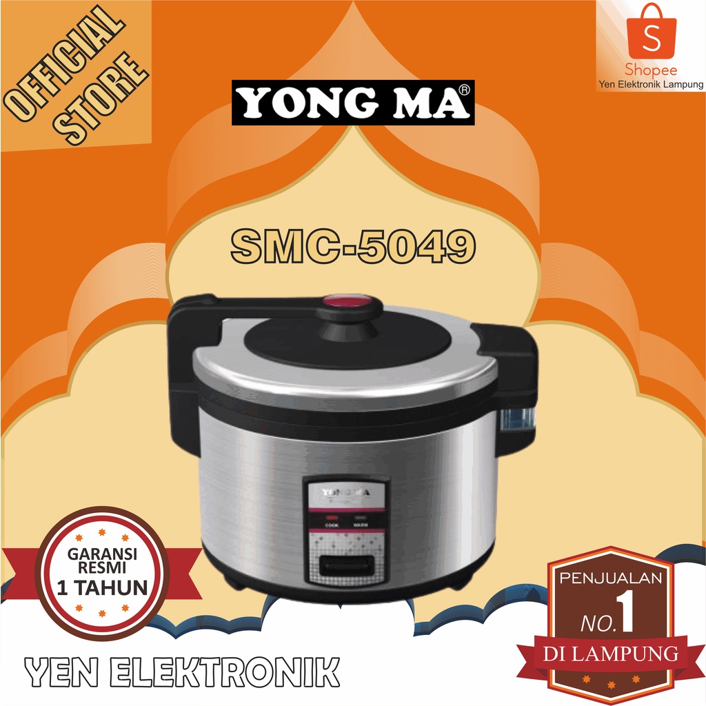 Magic Com YONG MA SMC 5049 / SMC 5049 Jumbo Magic Com [5.4 L] Garansi Resmi YONG MA 1 Tahun