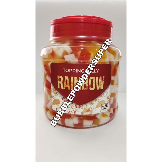 BARU - ITPIN Rainbow Jelly Konyaku / QQ Rainbow @1,2kg - Jelly Topping Minuman Rainbow Premium