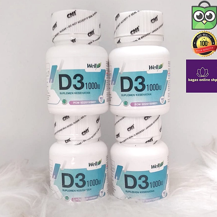 Kesehatan - Cni Well3 D3 1000Iu Suplemen Kesehatan 90Tablet -Vitamin Cni D3 1000Iu