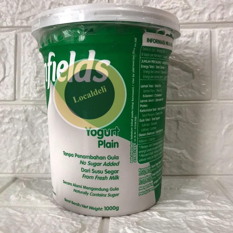 

【TERMURAH】 GREENFIELDS YOGHURT PLAIN, YOGURT PLAIN, PLAIN YOGHURT 1 KG/ YOGURT GREENFIELD GREENDIELD