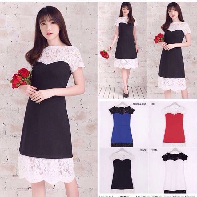 DRESS KOMBINASI BROKAT