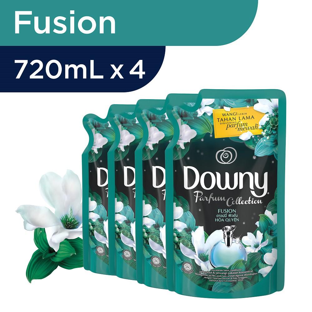 Downy Pelembut Pakaian Fusion Refill 4 x 720 mL