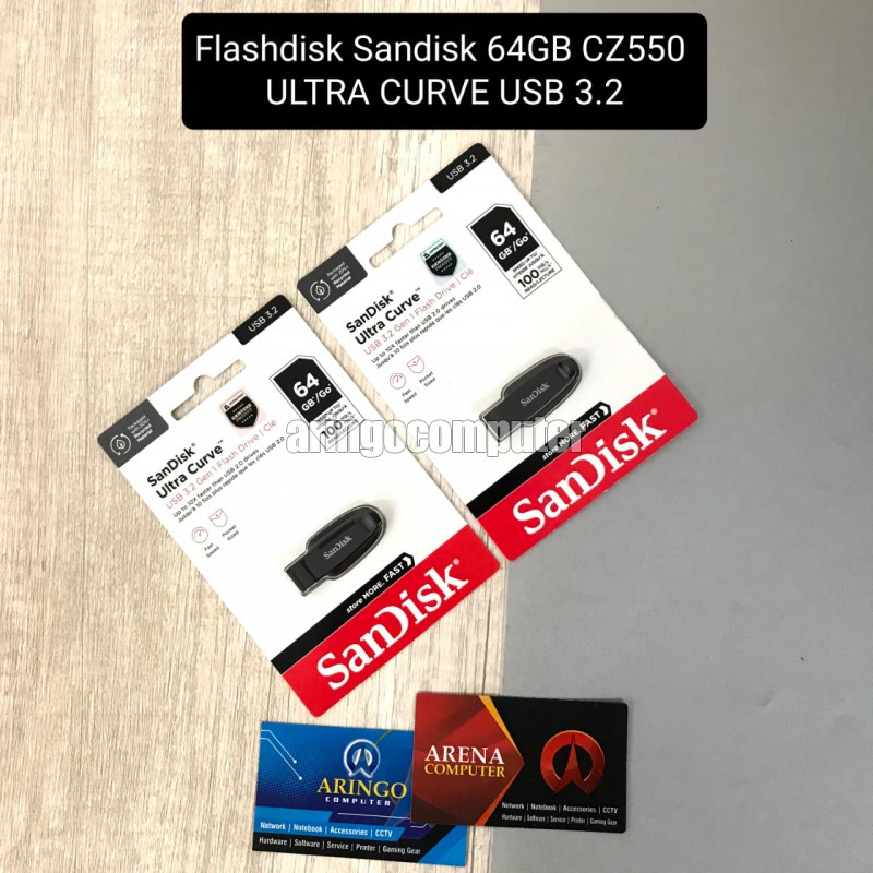 Flashdisk Sandisk 64GB CZ550 ULTRA CURVE USB 3.2