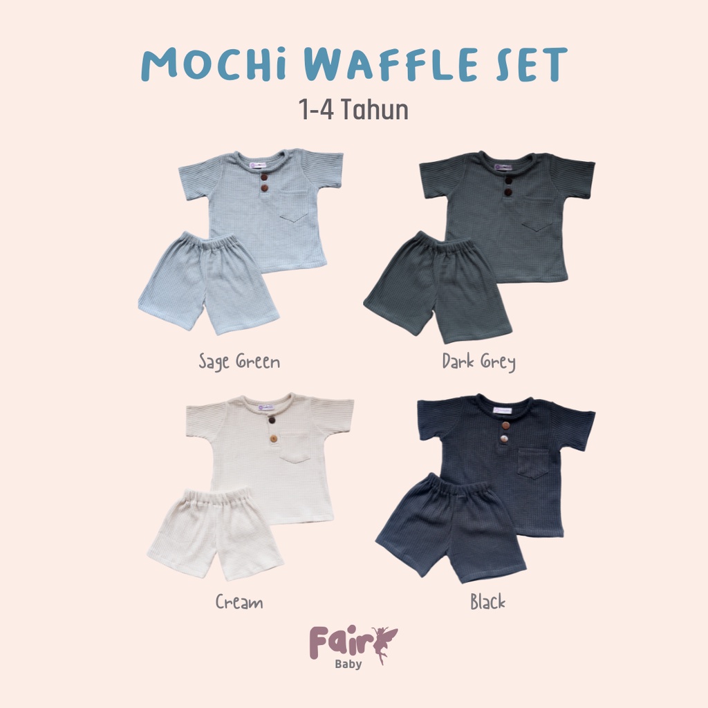 Fairy Baby Setelan Waffle Mochi | Setelan Anak | Set Anak