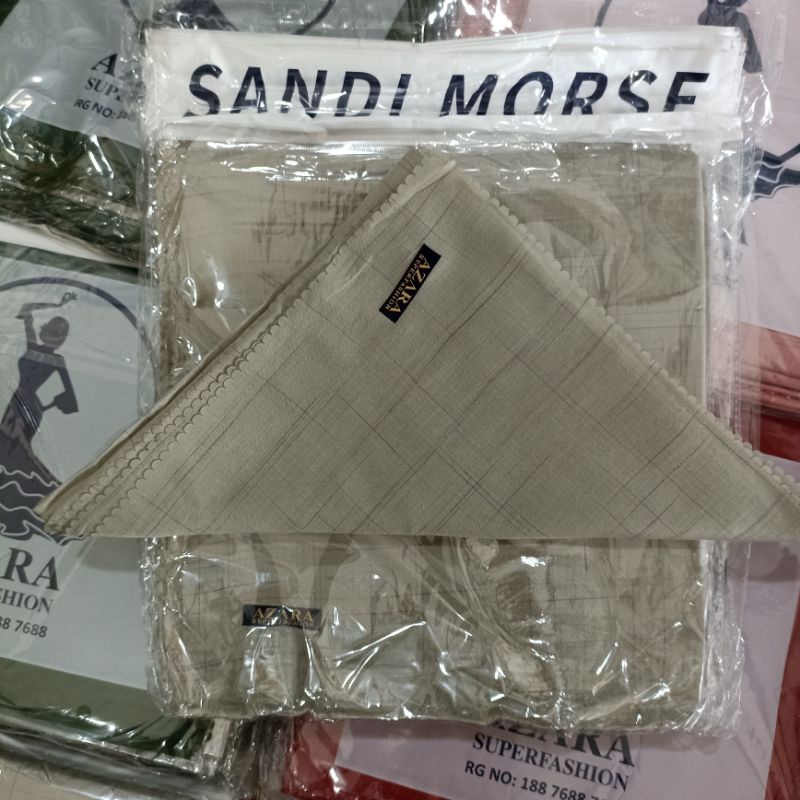 Jilbab SANDI MORSE LC azara voal waffel lasercut terbaru kerudung segiempat murah grosir terbaru-Sanmor Semen