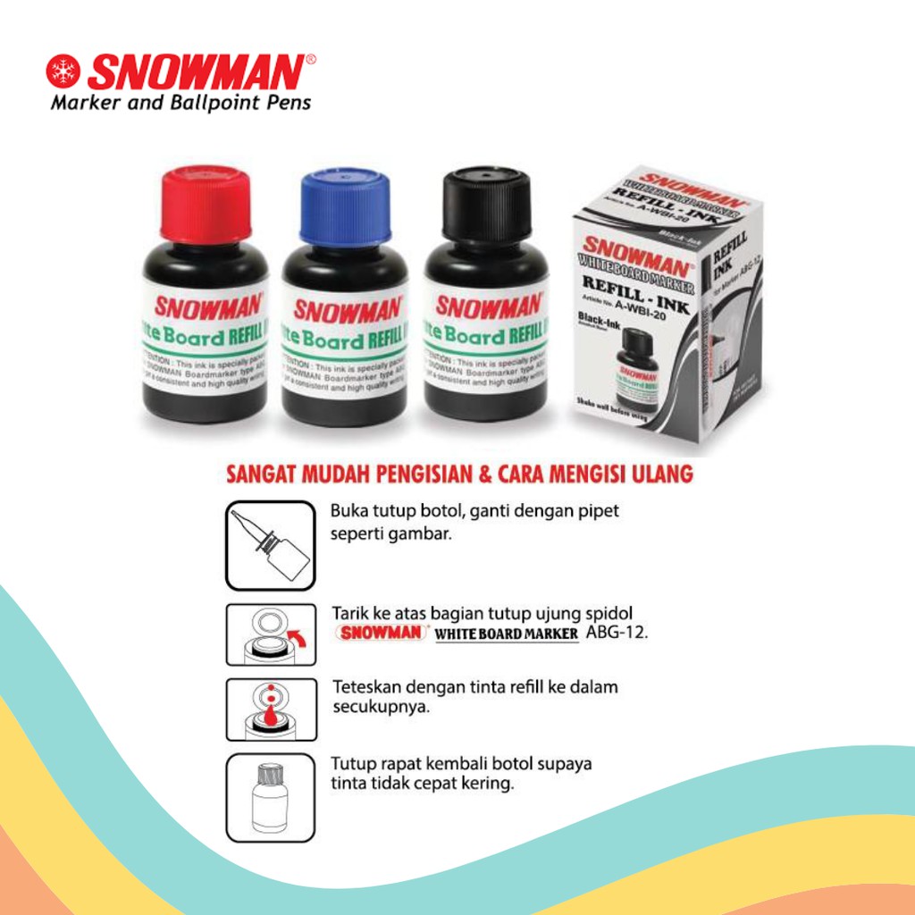 

TINTA SPIDOL SNOWMAN WHITEBOARD AWBI-20 (1 PCS)