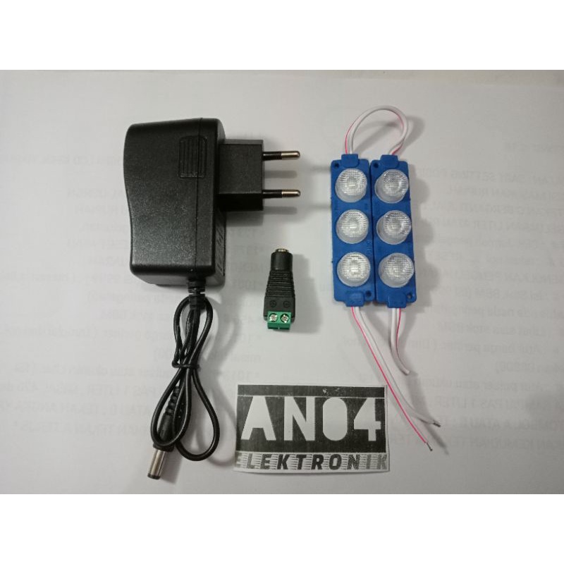 PAKET LAMPU LED ADAPTOR 12V LAMPU AQUARIUM KOLONG MEJA KURSI TEMPAT TIDUR BELAKANG TV LAMPU BELAJAR