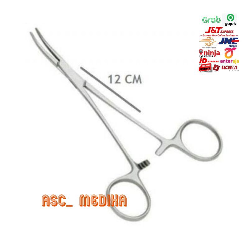Klem Bengkok Mosquito 12,5cm / Klem Arteri Bengkok / Moskuito Klem Bengkok