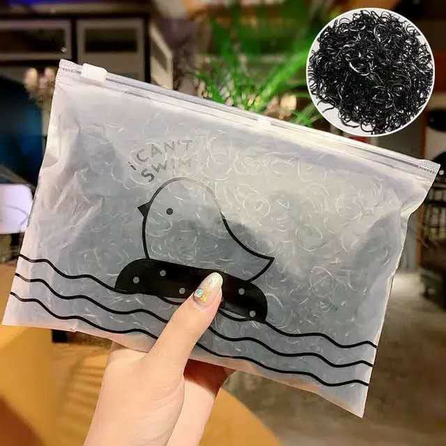 Korea Ikat Rambut MF54 28/100/1000Pcs Bag Elastis Warna Polos Fashion Korea Wanita