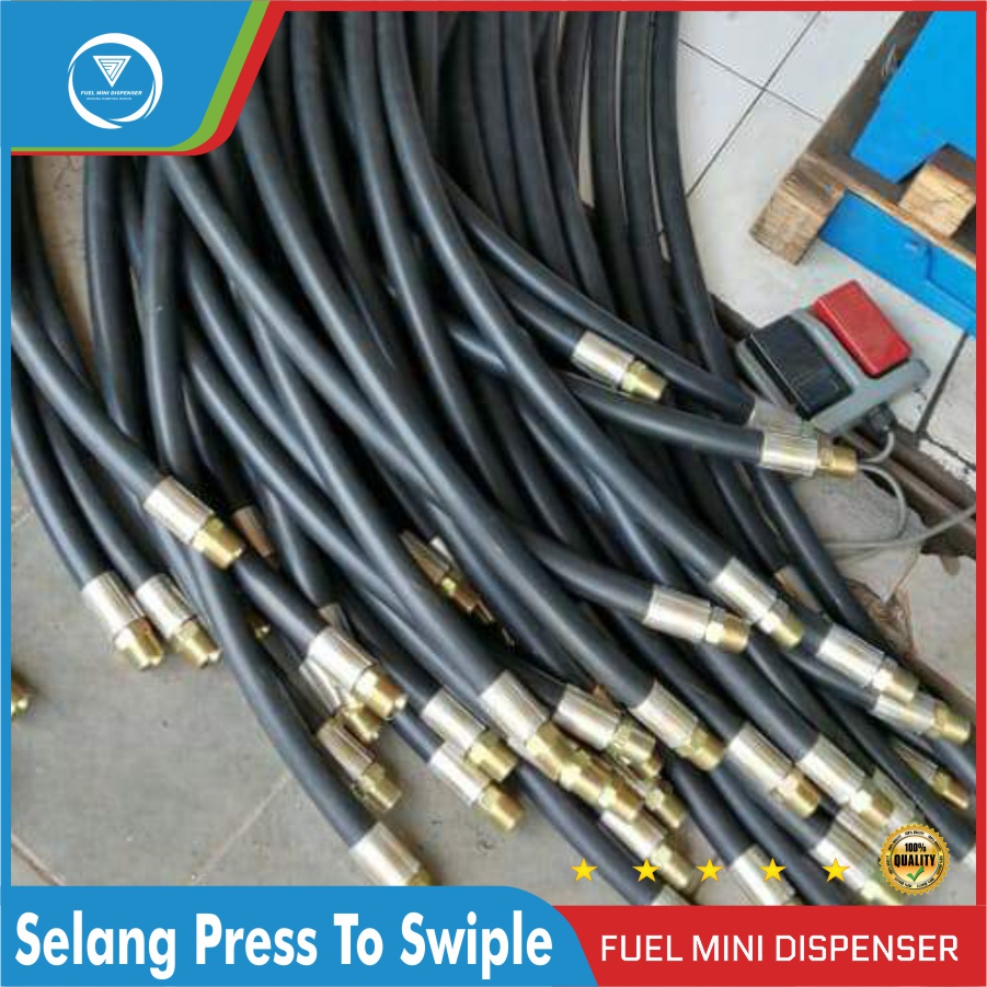 Selang Pom Mini - Selang Nozzle - Selang Nozel - Selang R1 - selang dispenser spbu Pres To Swiple 5 Meter