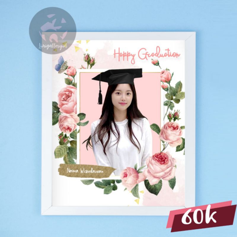 Jual Desain foto wisuda include bingkai | Shopee Indonesia