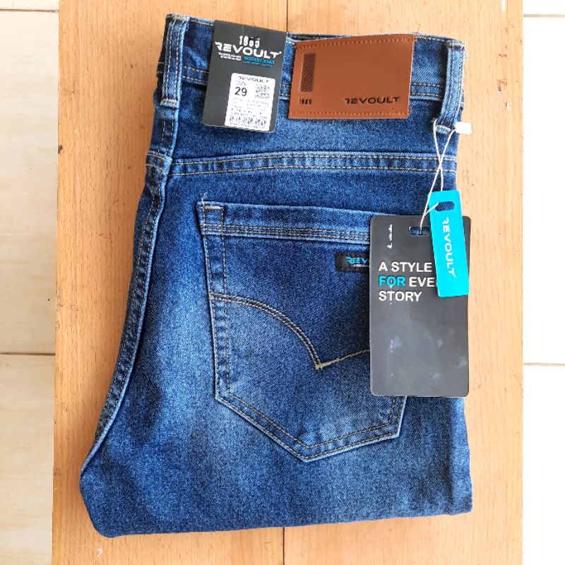 (PROMO) Celana Jeans Pria Whisker Standart Bahan Stretch Melar Premium Original