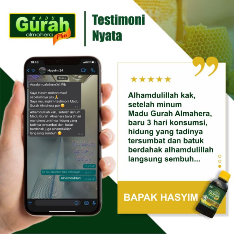 MADU GURAH ALMAHERA PLUS Original, Mengobati Sesak Nafas, Asma, TBC, Batuk Menahun, Sinusitis, Gangguan Pernafasan Paru-paru-4