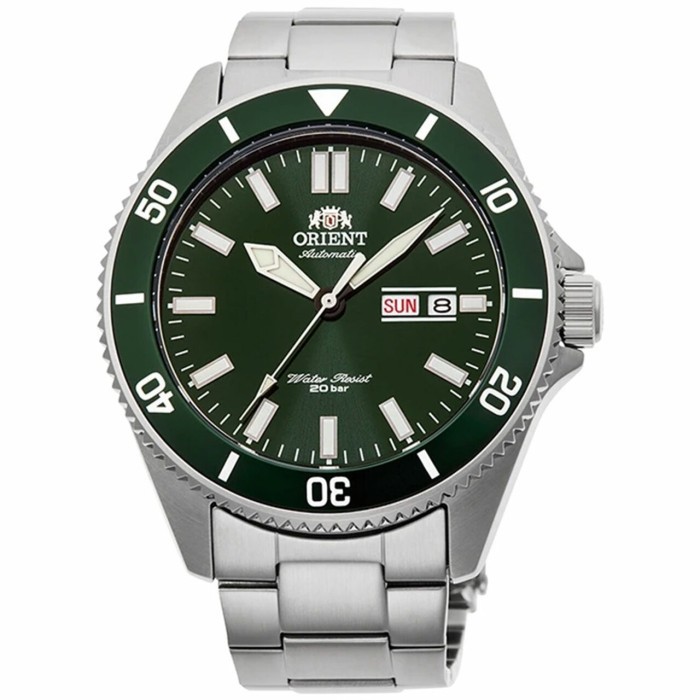 Jam Tangan  Orient RA-AA0914E19B Kanno Diver Automatic Silver Green Dial Stainless Steel
