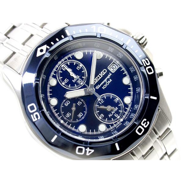 Seiko Quartz SNA793P1 Chronograph Blue Dial-Bezel | Jam Pria SNA793