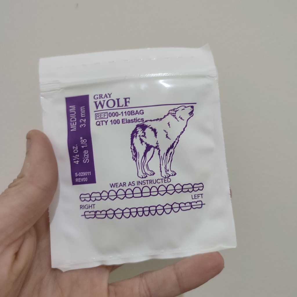 Karet Elastic American Orthodontics Wolf  Medium per pcs