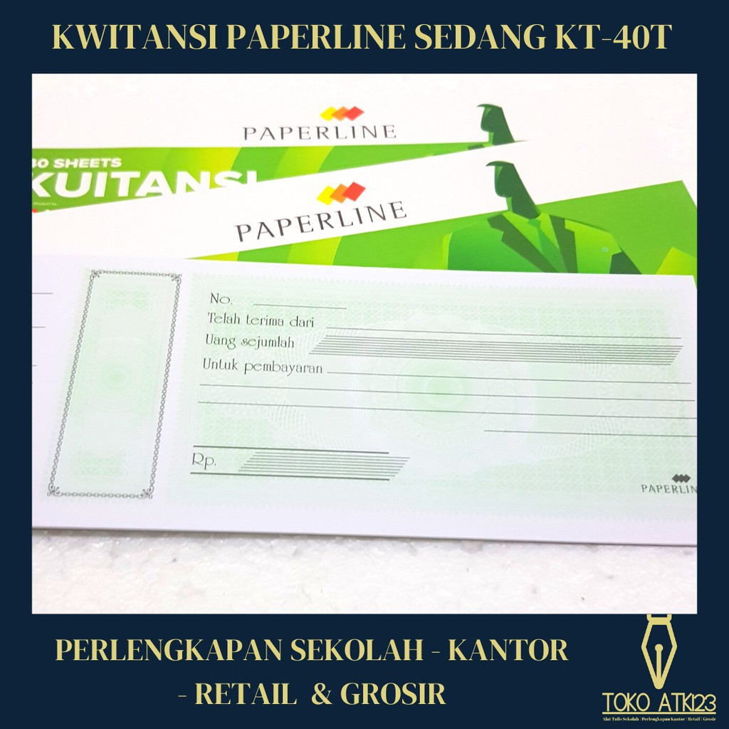 Buku Kwitansi Tanggung Merk Paperline / Kuitansi / Isi 40 Lembar