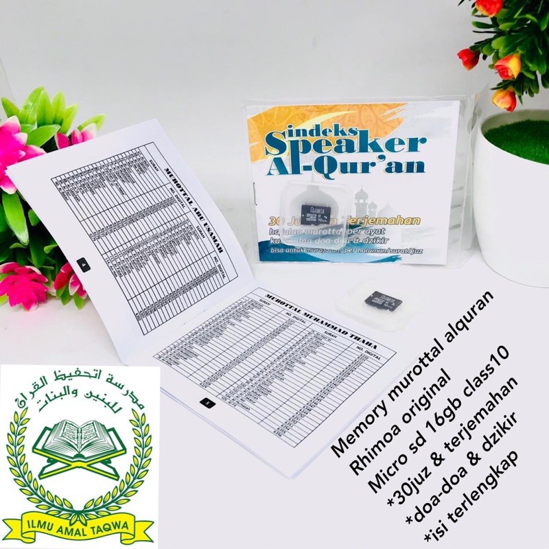 MEMORY ALQURAN KUMPULAN DOA DOA MICRO SD 16GB dan 32GB RHIMOA ORIGINAL KUALITAS SUARA HD 30JUZ