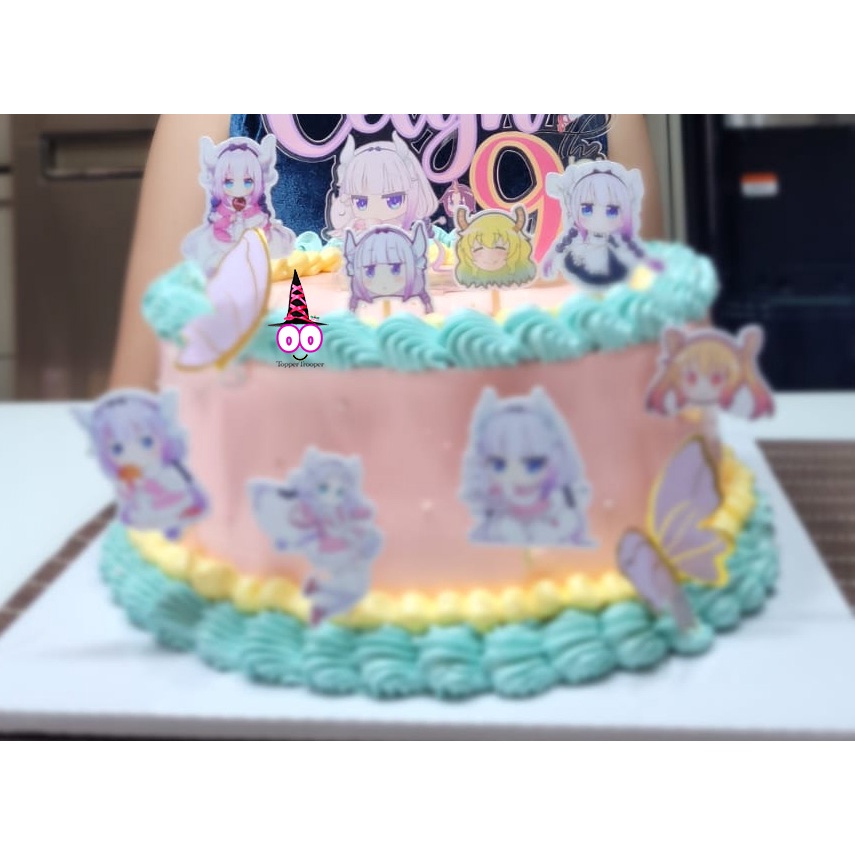 Cake Topper / Topper Kue / Tusukan Kue / Hiasan Kue Anime Kobayashi Maid Dragon