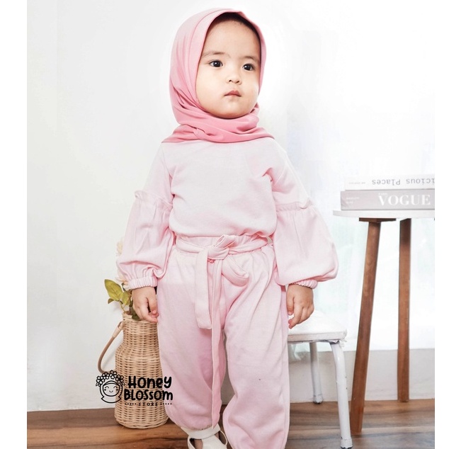 HoneyBlossom One Set Anak Perempuan Salur / Baju Muslim Anak Perempuan Alika Vol.3