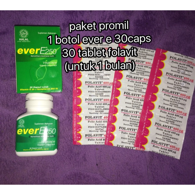 Paket Promil Program Hamil Ever E Vit E Folavit Kesuburan Pria Wanita Asam Folat Ori Free Testpack Indonesia