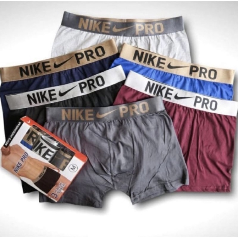 EMAGO - Nikke Pro Celana Dalam Boxer Pria 1 Box isi 3 pcs | Sempak Pria Dewasa | Celana Pendek cowo | Boxer Cowo