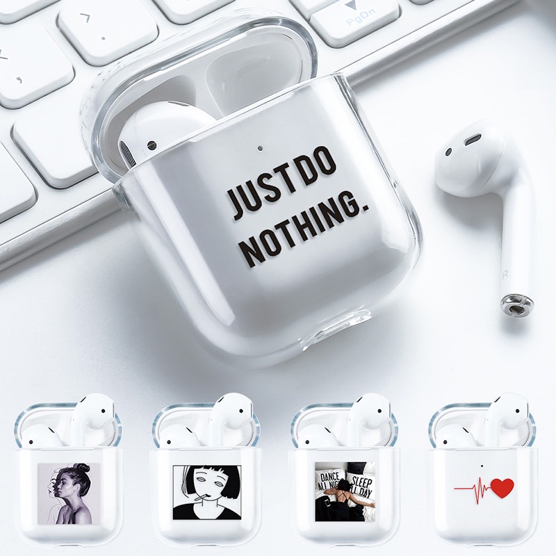 Case Motif Lukisan Perempuan Untuk AirPods 1 2