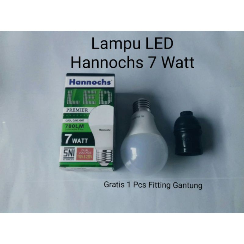 Lampu Bohlam LED Hannochs Hannoc Hanok 7 W 7 Watt Lampu Hemat Energi