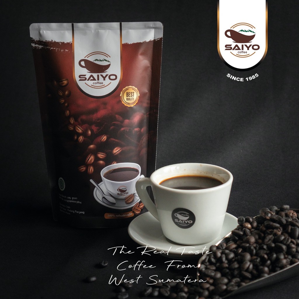 

Kopi Robusta Saiyo 100% Original Robusta Coffee Premium Kopi Hitam 225gr