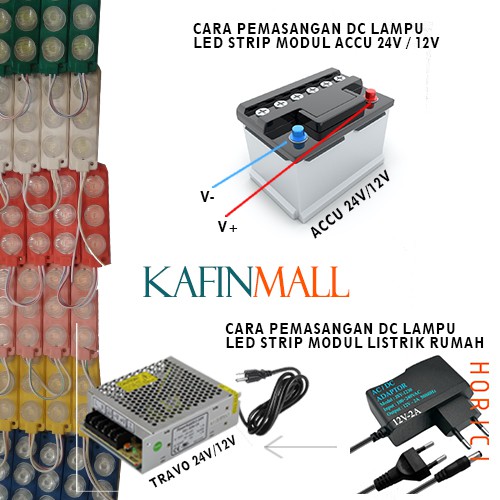 LAMPU LED MODUL 1PCS 3 MATA BESAR DC 12V / 24V VARIASI LAMPU MOBIL MOTOR MODULE