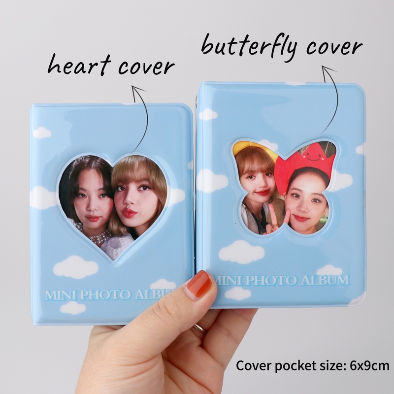 Album Foto Mini 3inch Photocard Heart Collect Book LOMO Card Holder Dengan 40kantong