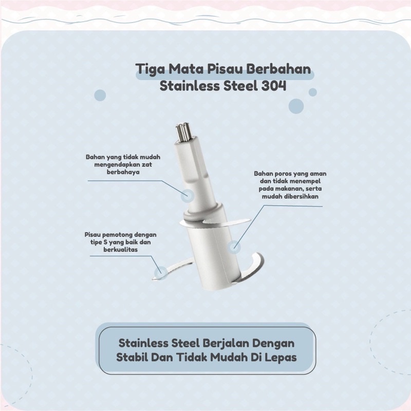 Emily Electric Food Chopper 0.6 L / 600 ml Perajang makanan elektrik