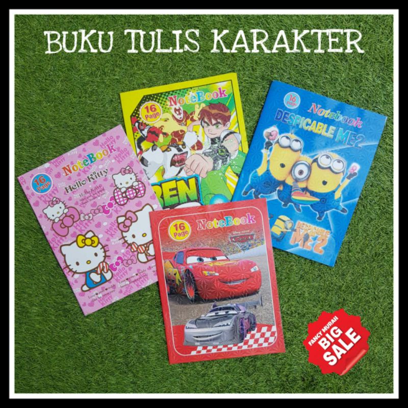 

(SALE) BUKU TULIS UKURAN A4 MINION BEN 10 HELLO KITTY CARS 32 HALAMAN / BUKU ANAK BUKU TULIS ANAK BUKU TULIS BERGAMBAR BUKU KARAKTER HELLO KITTY CARS MINION BEN 10 MURAH TERMURAH