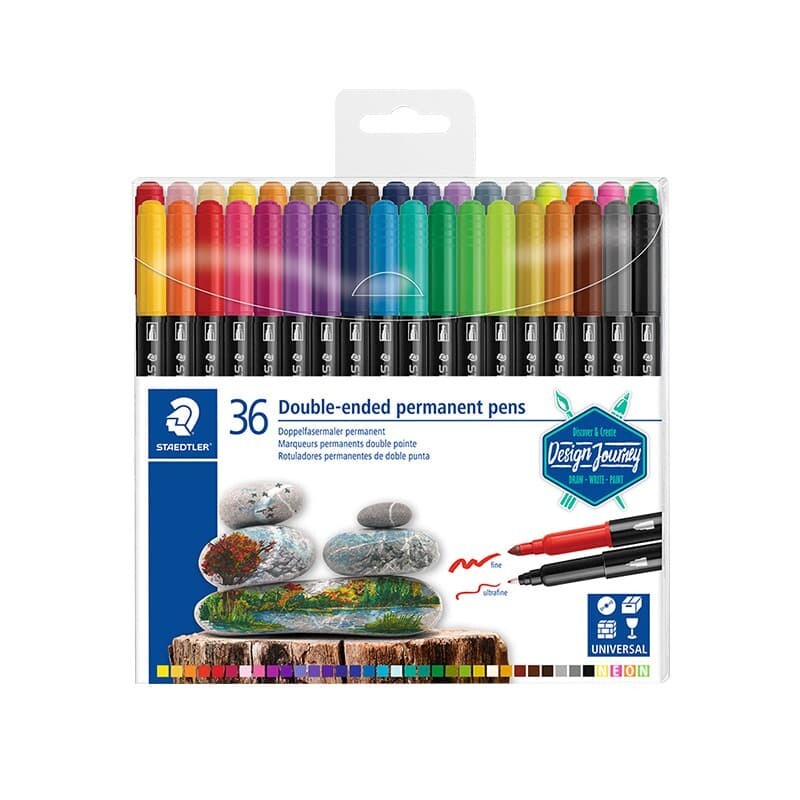 

STATIONERY HAUL- Pen/Pulpen/Bulpen Double-Ended Permanent Pens - 36pcs