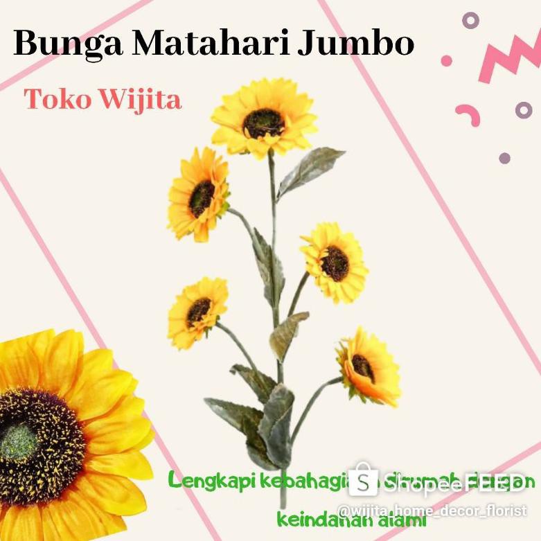 Bunga Matahari Jumbo Bunga Matahari Besar Bunga Matahari Artificial Bunga Matahari Plastik Isi 5 Ko Shopee Indonesia