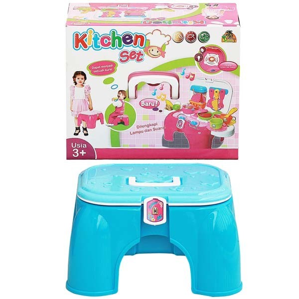 mwn.toys Mainan Masak-Masakan Kitchen Play Set Anak Bisa Jadi Bangku