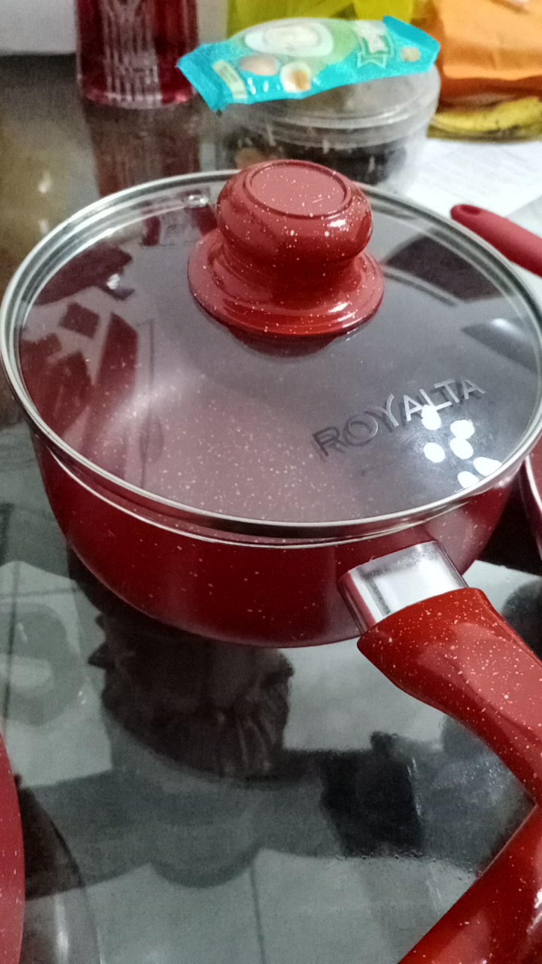 Panci Set Pengukus / Royalta Italian Granite Cookware Pan 7 Pc Paling Bagus