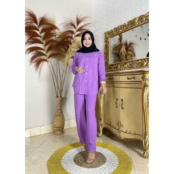 ONE SET POLOS I SETELAN PIYAMA AMANDA-6