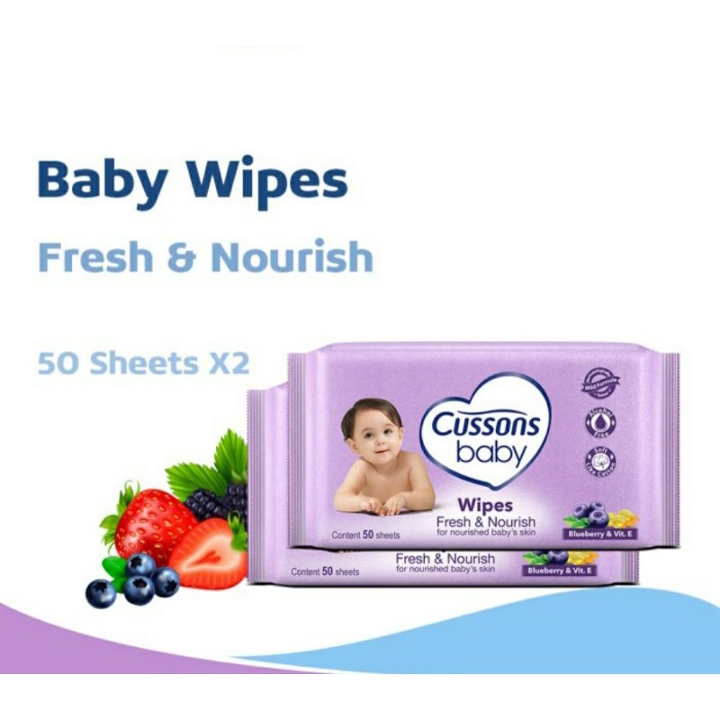 Cussons Baby Wipes BUY 1 GET 1 @45'Sheets