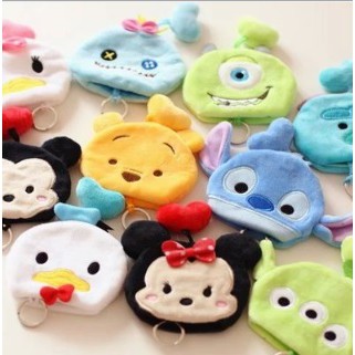 Pouch Sarung Kain Kunci Disney Tsum Tsum Mickey Minnie Stitch Winnie The Pooh Mike Totoro ORI JAPAN