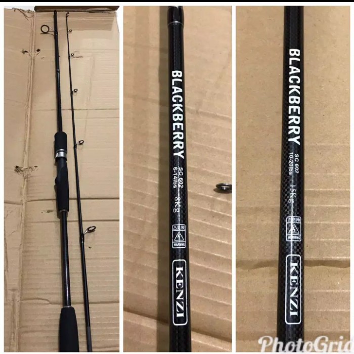 (ST6579) Joran Pancing spining Laut / Tawar KENZI BLACBERRY / REDBERRY 180cm - Redberry elegan