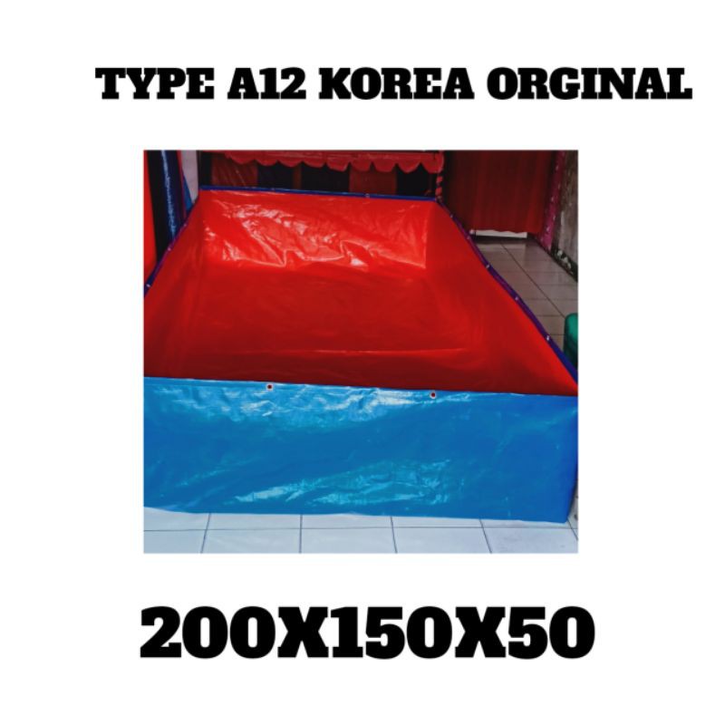 TERPAL KOLAM IKAN TYPE A12 KOREA ORGINAL UKRAN 200x150x50